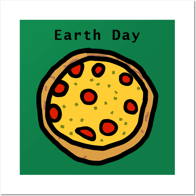 Earth Day Pizza Wall Art by ellenhenryart